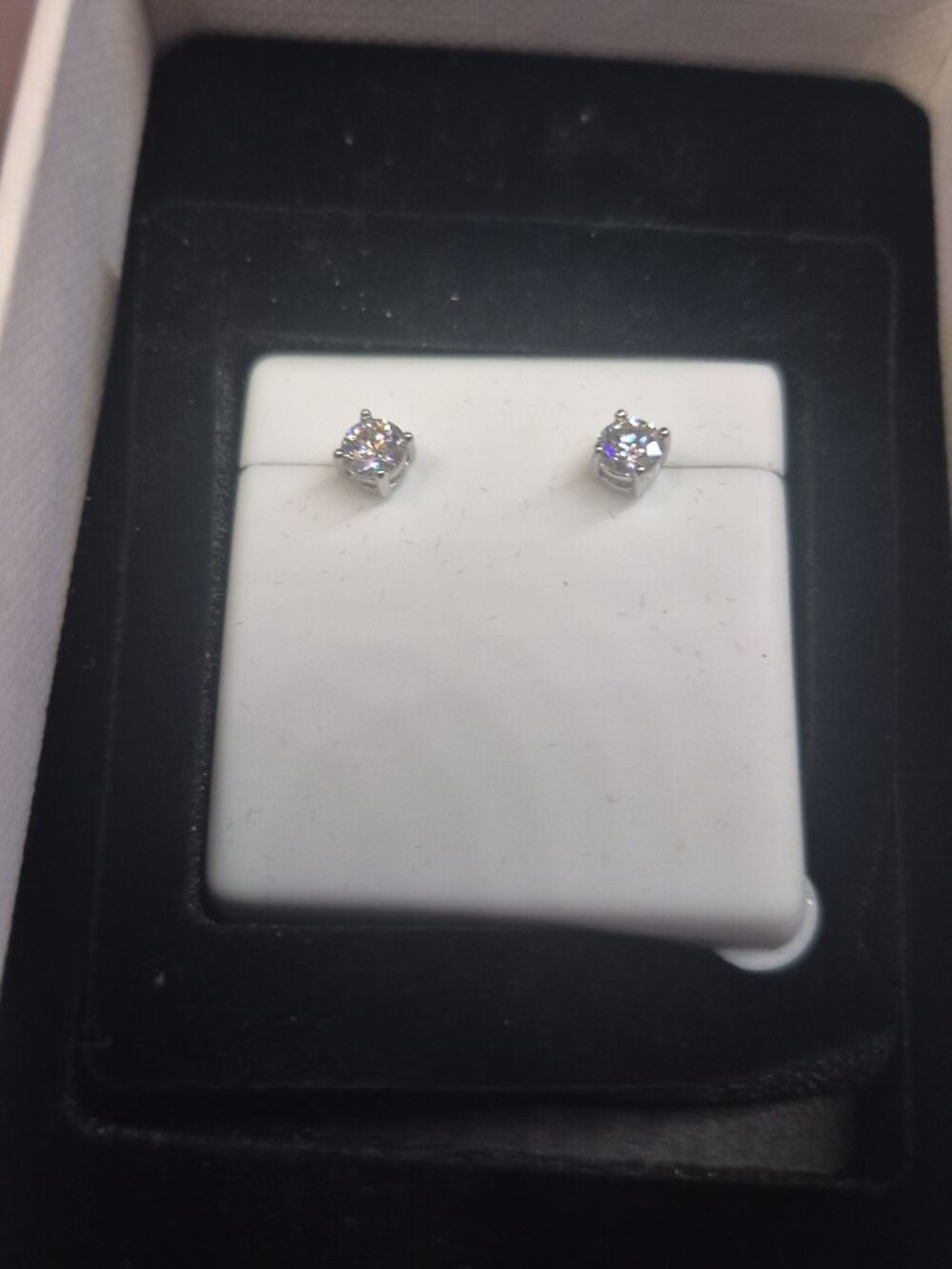 0.50ct moissanite sterling silver earrings